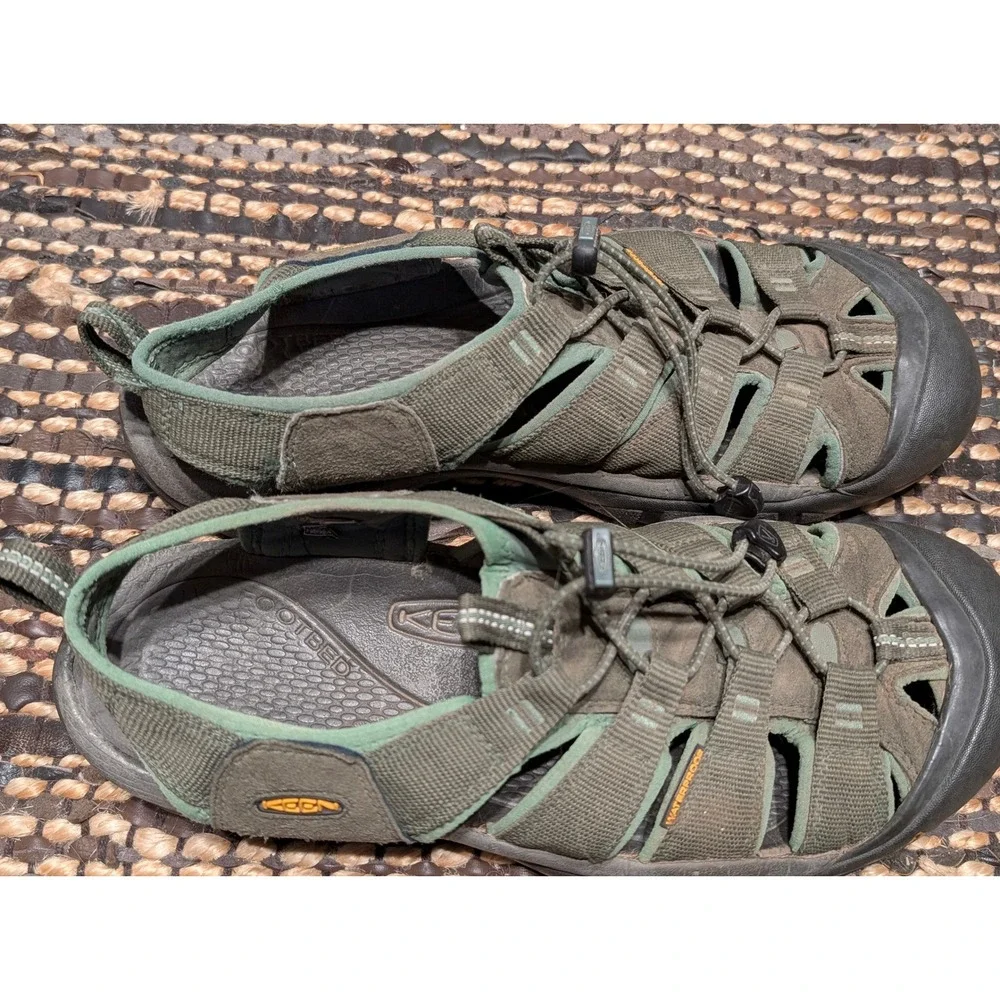 Keen Newport H2 Waterproof Hiking Sandals Olive Green Mens US 12 Trail Shoes